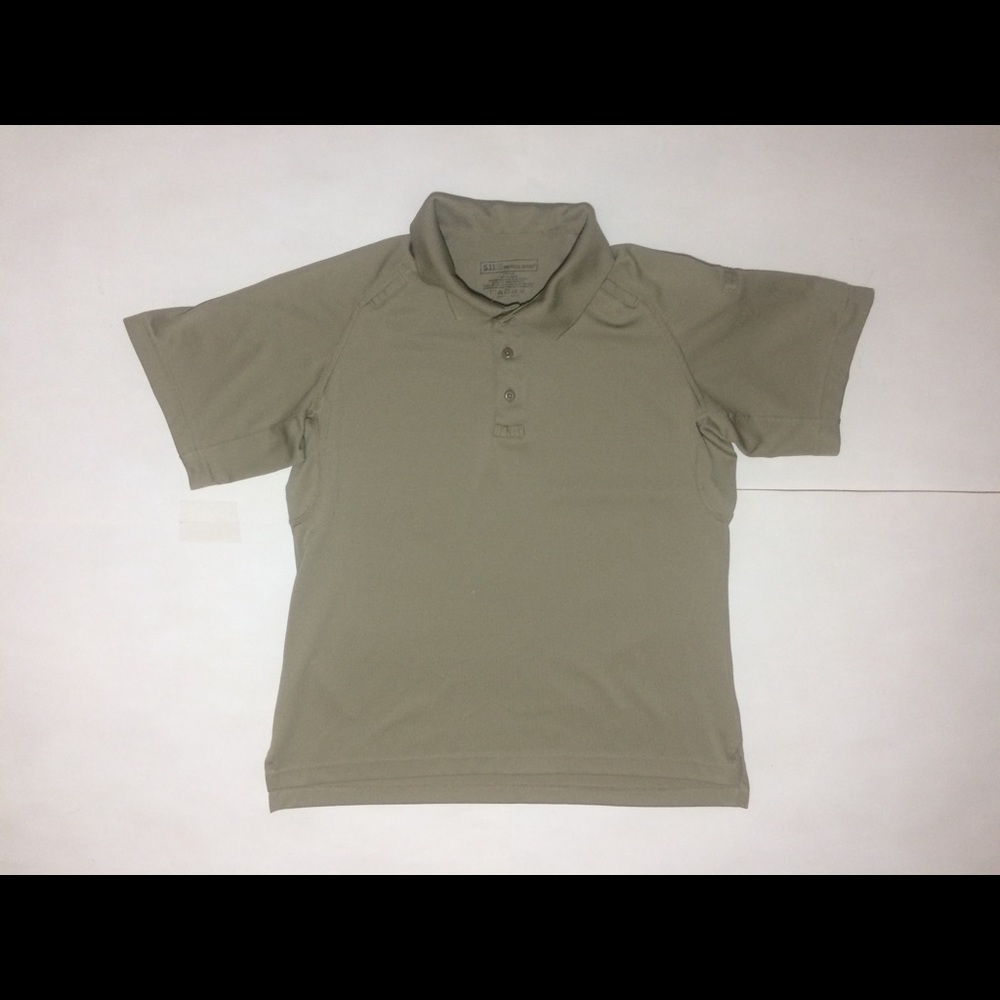511 Tactical Mens Large Tan Polo Short Sleeve